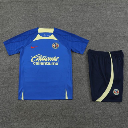 24/25 Club America Blue/Yellow Short Sleeve Jeresy+Shorts