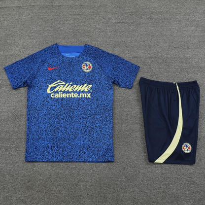 24/25 Club America Navy Vest Short Sleeve Jeresy+Shorts