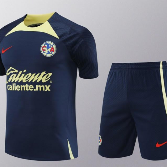 24/25 Club America Navy Short Sleeve Jeresy+Shorts