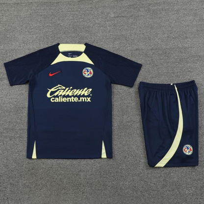 24/25 Club America Navy Short Sleeve Jeresy+Shorts