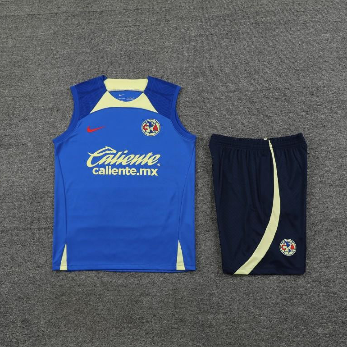 24/25 Club America Blue/Yellow Vest Jeresy+Shorts