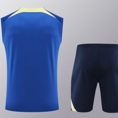 24/25 Club America Blue/Yellow Vest Jeresy+Shorts