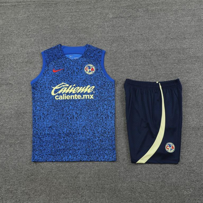 24/25 Club America Blue Vest Jeresy+Shorts