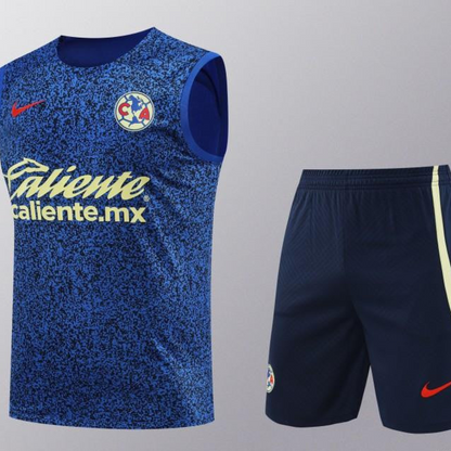 24/25 Club America Blue Vest Jeresy+Shorts
