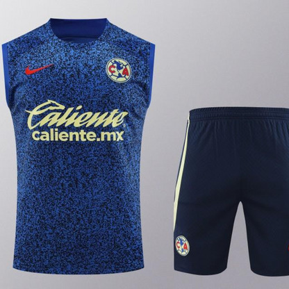 24/25 Club America Blue Vest Jeresy+Shorts