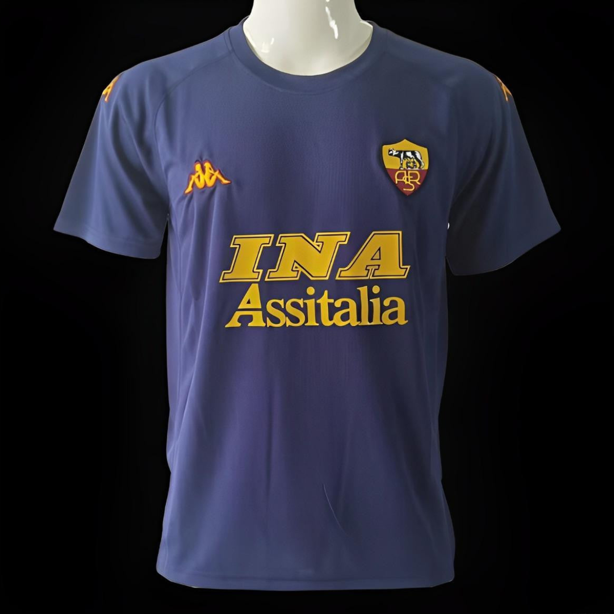 Retro 01/02 Roma Third Blue Jersey
