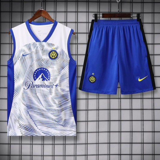 24/25 Inter Milan White Vest Jeresy+Shorts