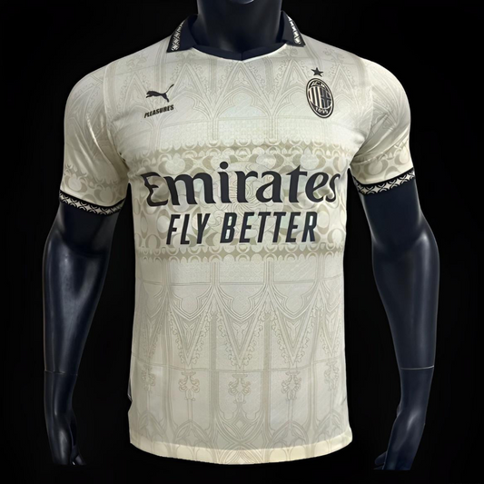 Player Version AC Milan x PLEASURES Forth White Jersey