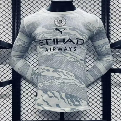 Player Version 24/25 Manchester City Puma Year of the Dragon White Long Sleeve Jersey