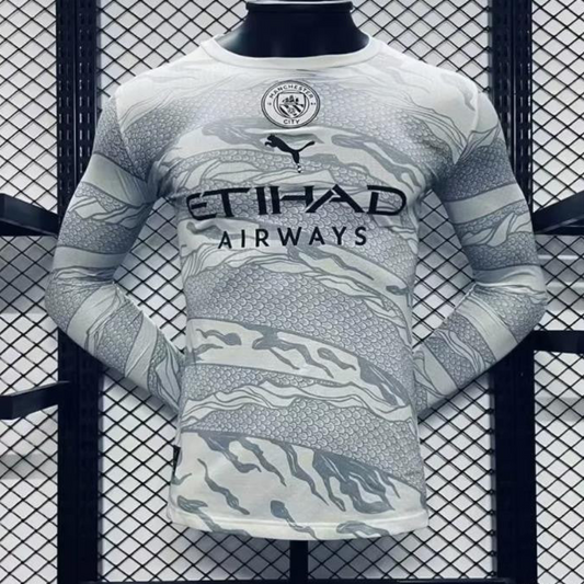 Player Version 24/25 Manchester City Puma Year of the Dragon White Long Sleeve Jersey