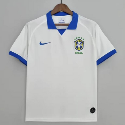 Retro 2019 Brazil Away White Jersey