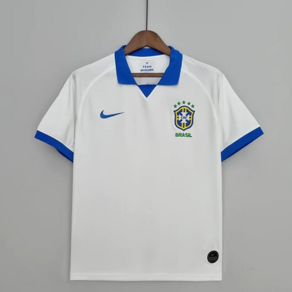 Retro 2019 Brazil Away White Jersey