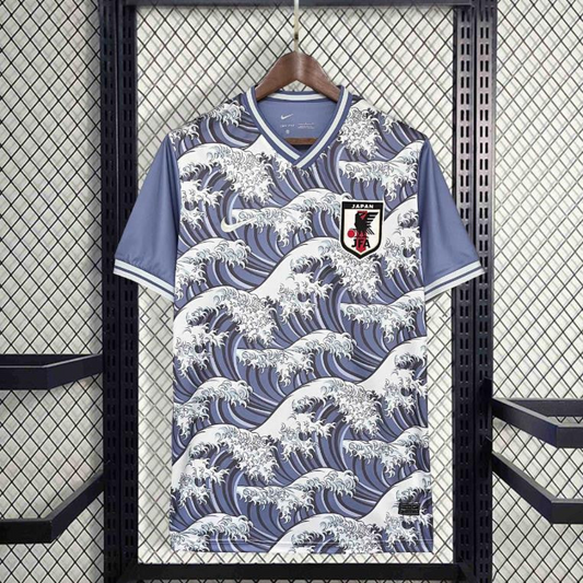 2024Japan Blue The Great Wave off Kanagawa Concept Training Jersey