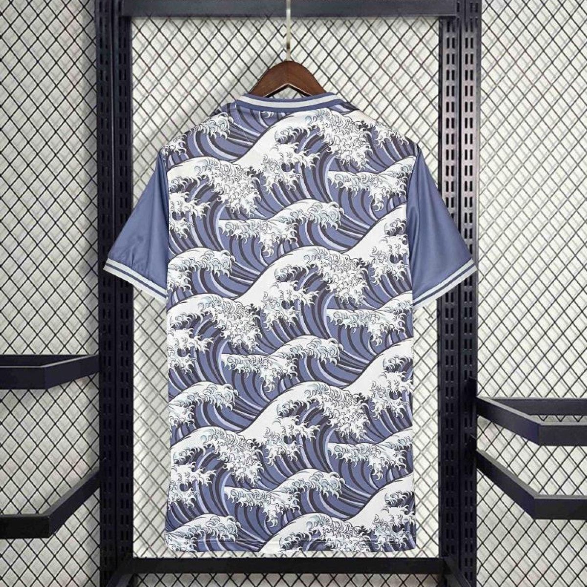 2024Japan Blue The Great Wave off Kanagawa Concept Training Jersey