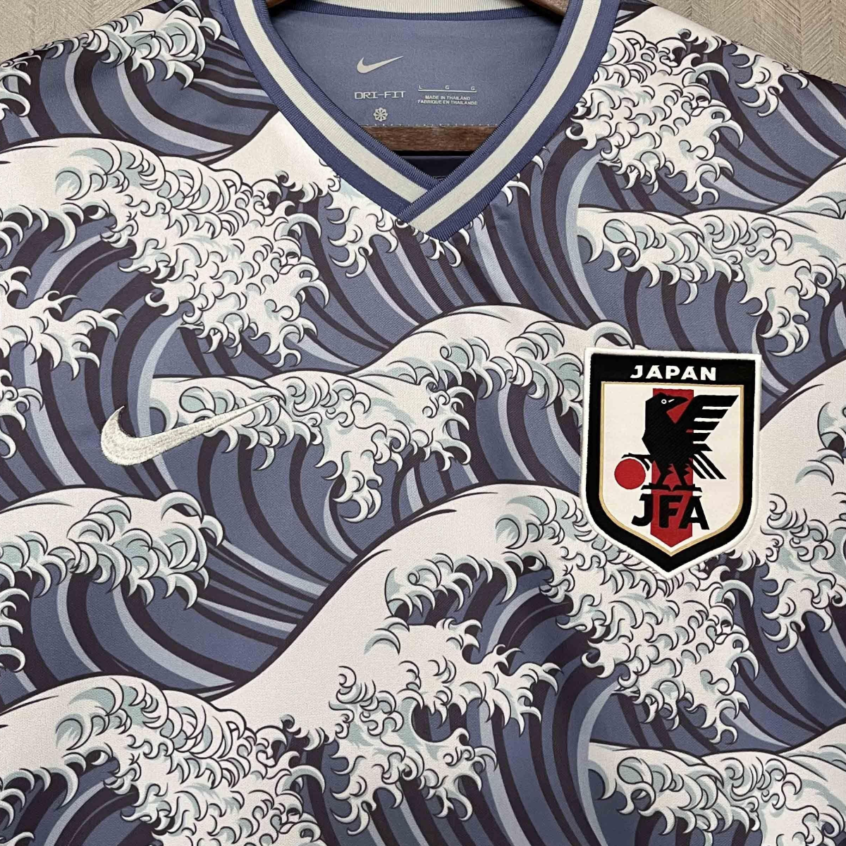 2024Japan Blue The Great Wave off Kanagawa Concept Training Jersey