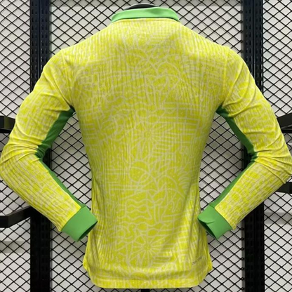 Player Version 2024 Brazil Home Long Sleeve Jersey