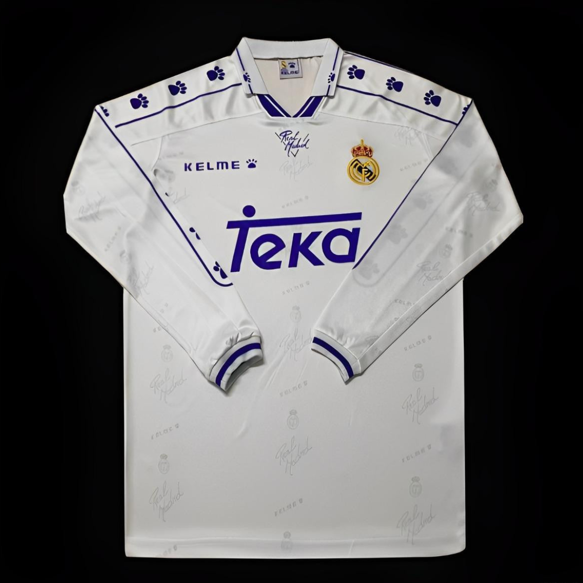 Retro 95/96 Real Madrid Home Long Sleeve Jersey