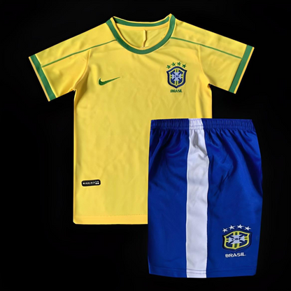 Retro Kids 1998 Brazil Home Jersey