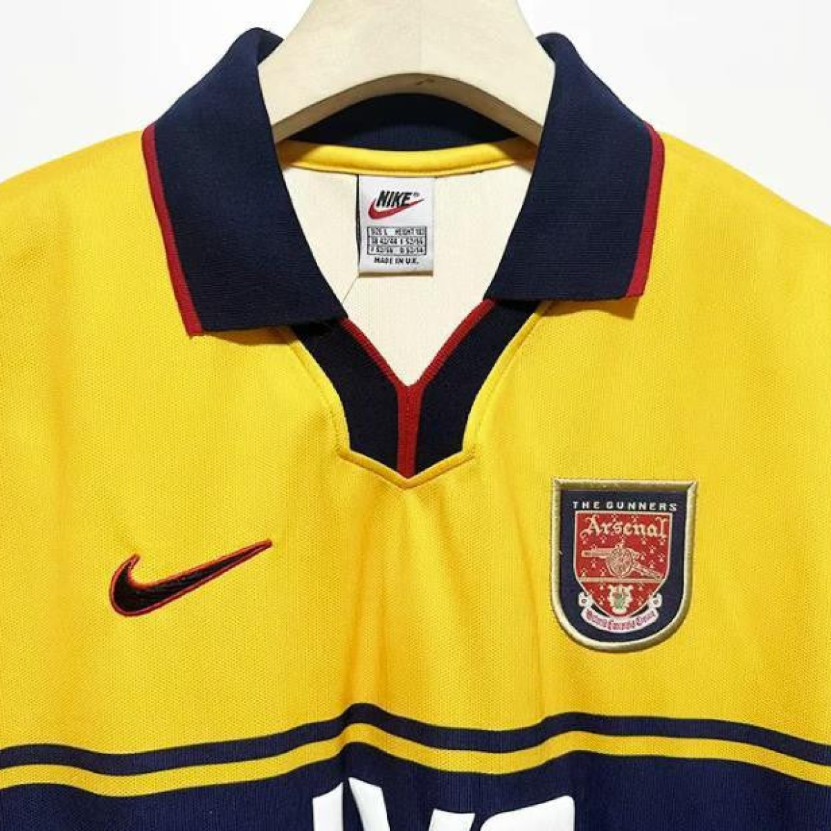 Retro 97/99 Arsenal Away Yellow Jersey