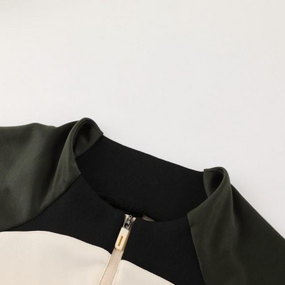 23/24 Barcelona Beige Green Half Zipper Jacket+Pants