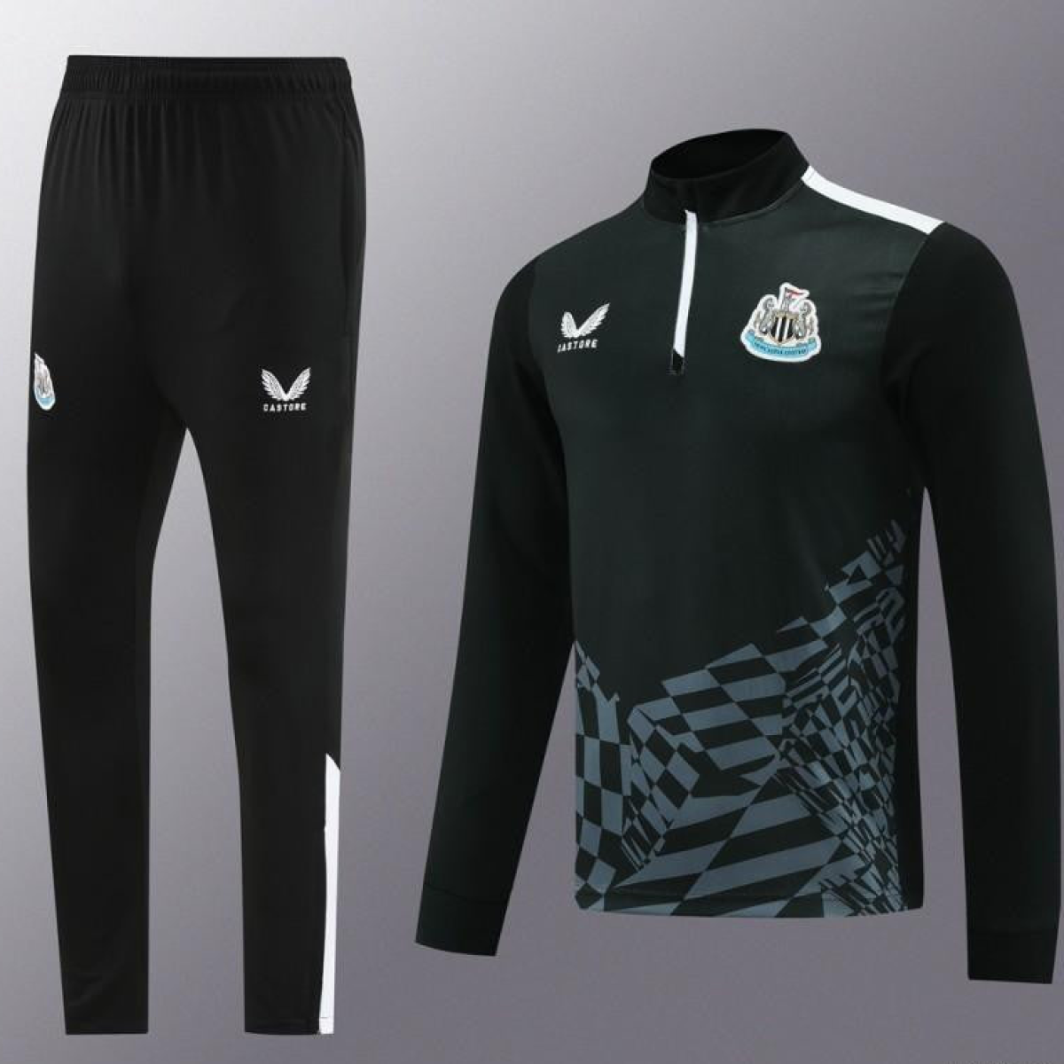 23/24 Newcastle United Black Half Zipper Jacket+Pants