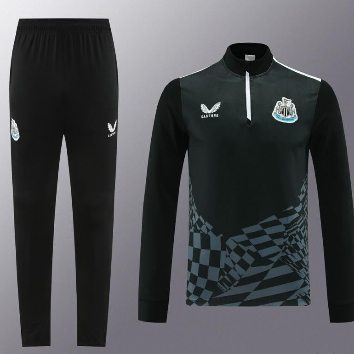 23/24 Newcastle United Black Half Zipper Jacket+Pants