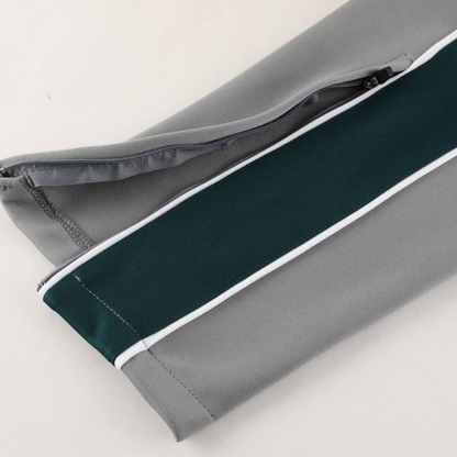 2023 NIKE Grey/Dark Green Hoodie Full Zipper Jacket +Pants