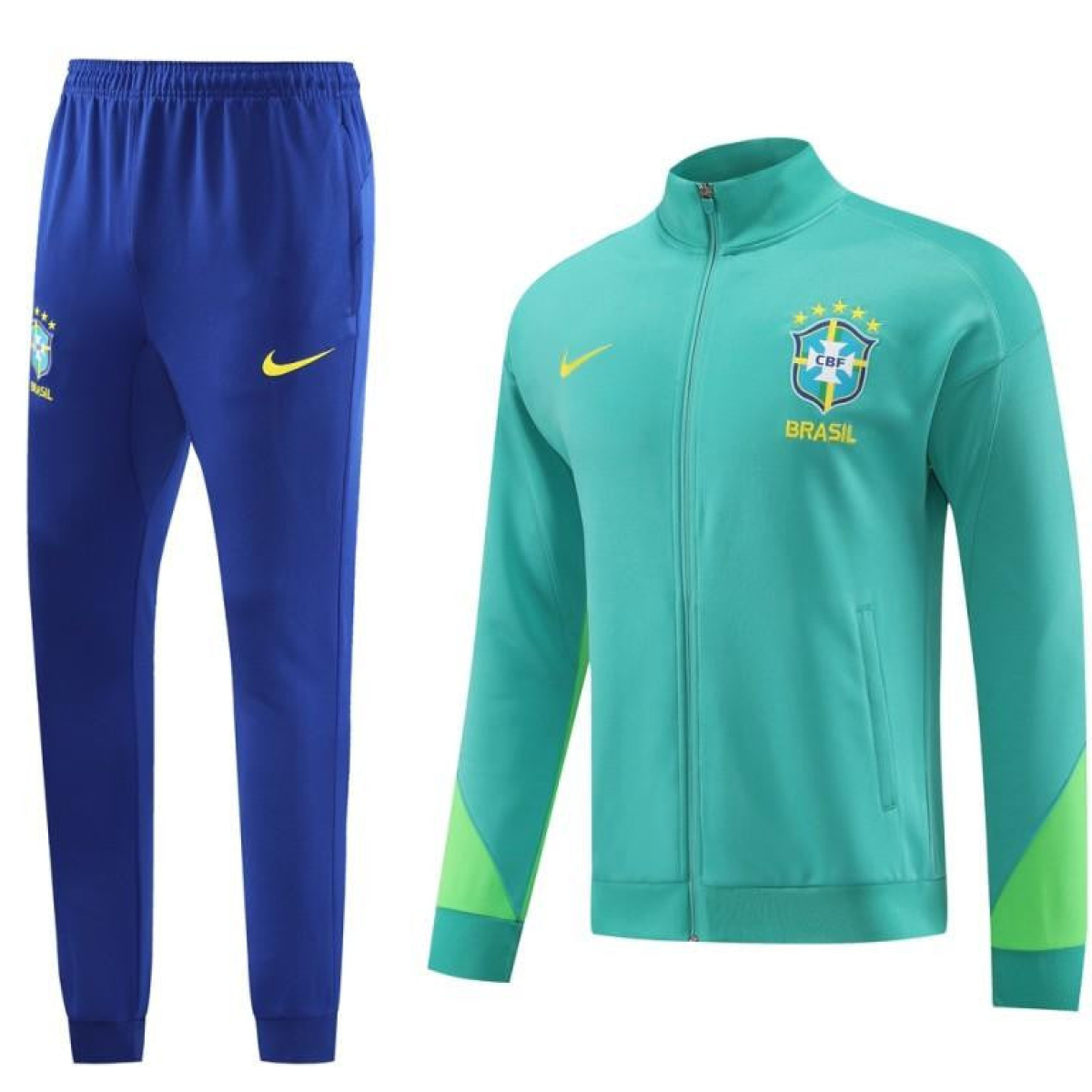 23/24 Brazil Green Full Zipper Jacket+Pants