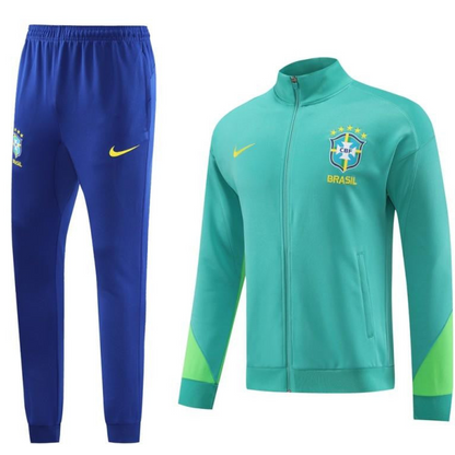 23/24 Brazil Green Full Zipper Jacket+Pants
