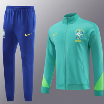 23/24 Brazil Green Full Zipper Jacket+Pants