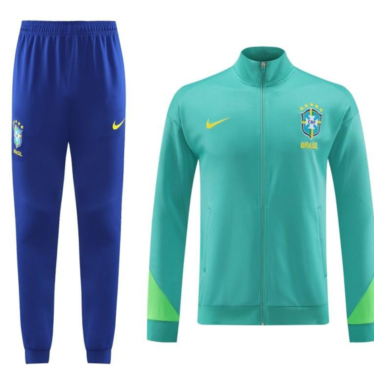 23/24 Brazil Green Full Zipper Jacket+Pants
