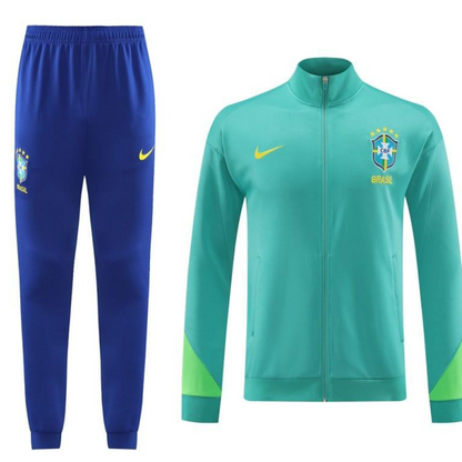 23/24 Brazil Green Full Zipper Jacket+Pants