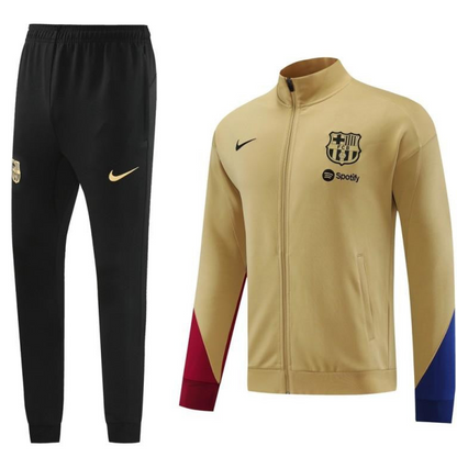 23/24 Barcelona khaki Full Zipper Jacket+Pants