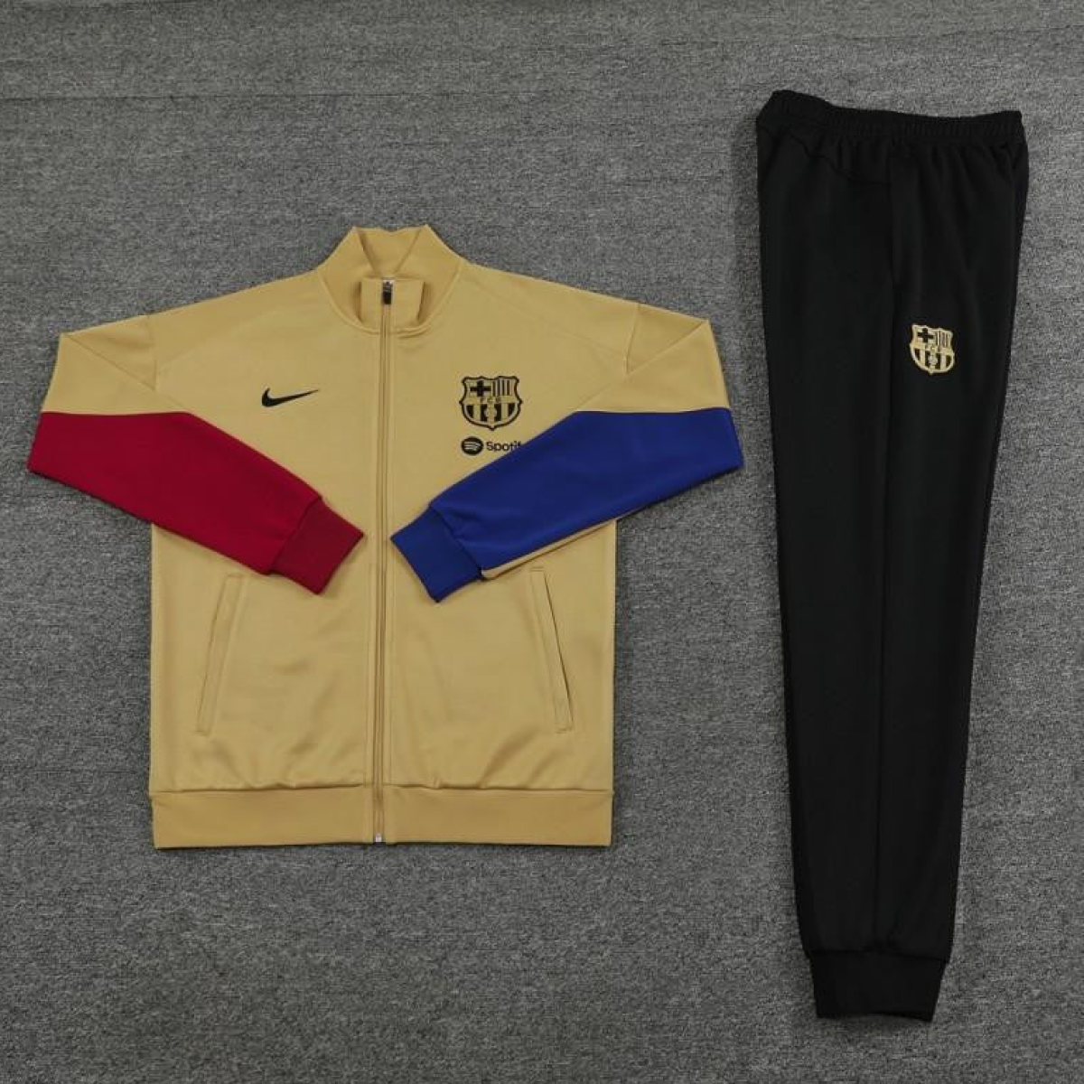 23/24 Barcelona khaki Full Zipper Jacket+Pants