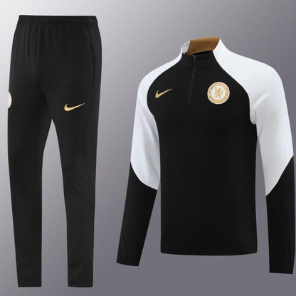 23/24 Chelsea Black Half Zipper Jacket+Pants