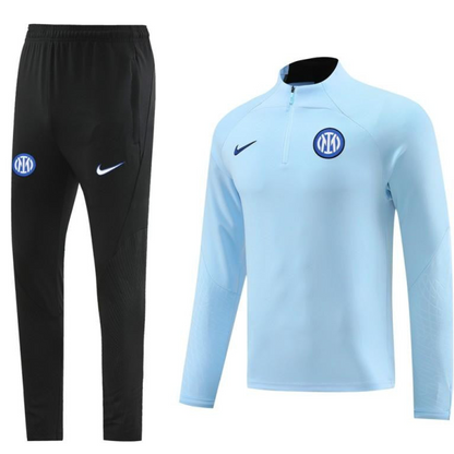 23/24 Inter Milan Light Blue Half Zipper Jacket+Pants
