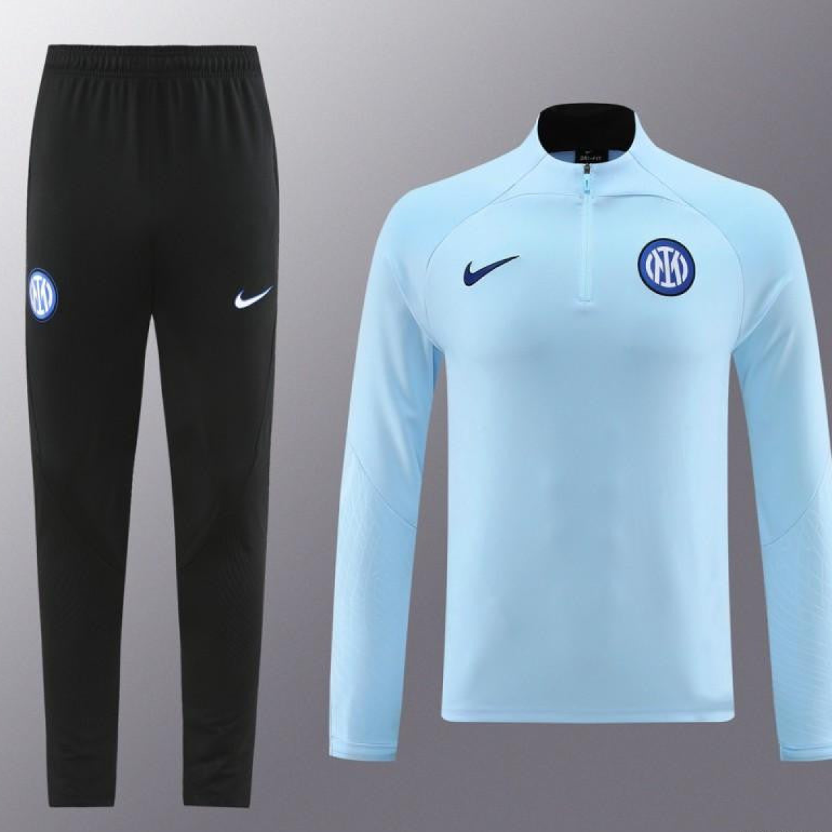 23/24 Inter Milan Light Blue Half Zipper Jacket+Pants