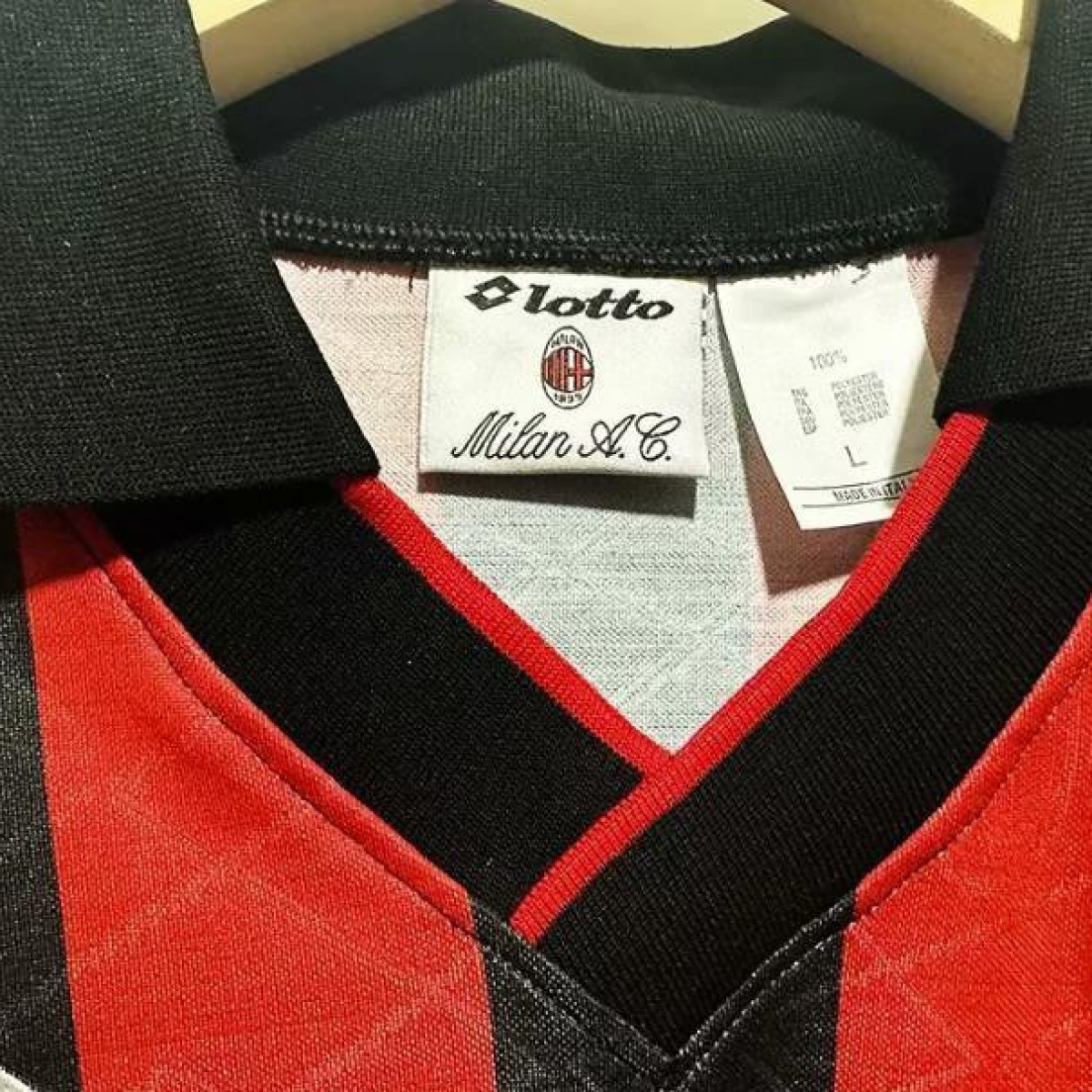 Retro 93/94 AC Milan Home Champion League Jersey With Patches