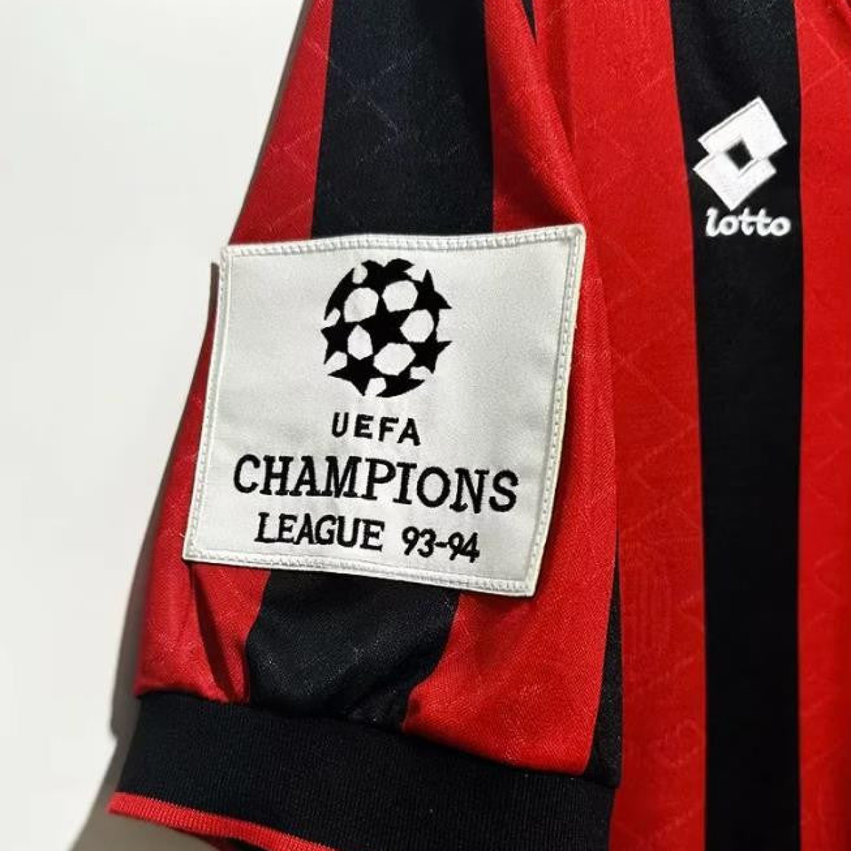 Retro 93/94 AC Milan Home Champion League Jersey With Patches