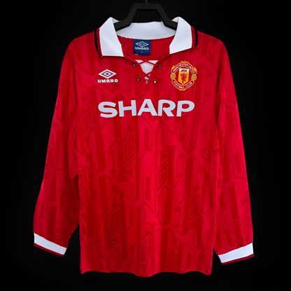 Retro 93/94 Manchester United Home Long Sleeve Jersey
