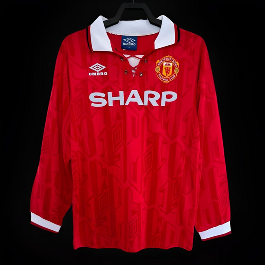 Retro 93/94 Manchester United Home Long Sleeve Jersey