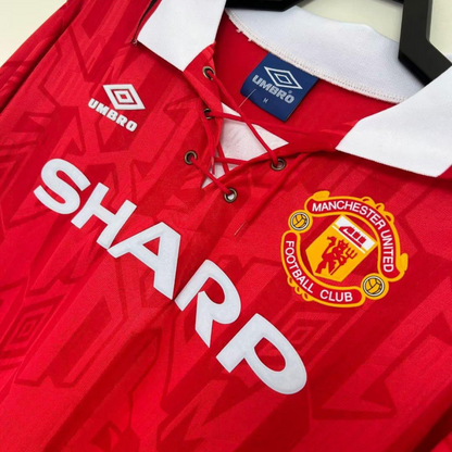 Retro 93/94 Manchester United Home Long Sleeve Jersey