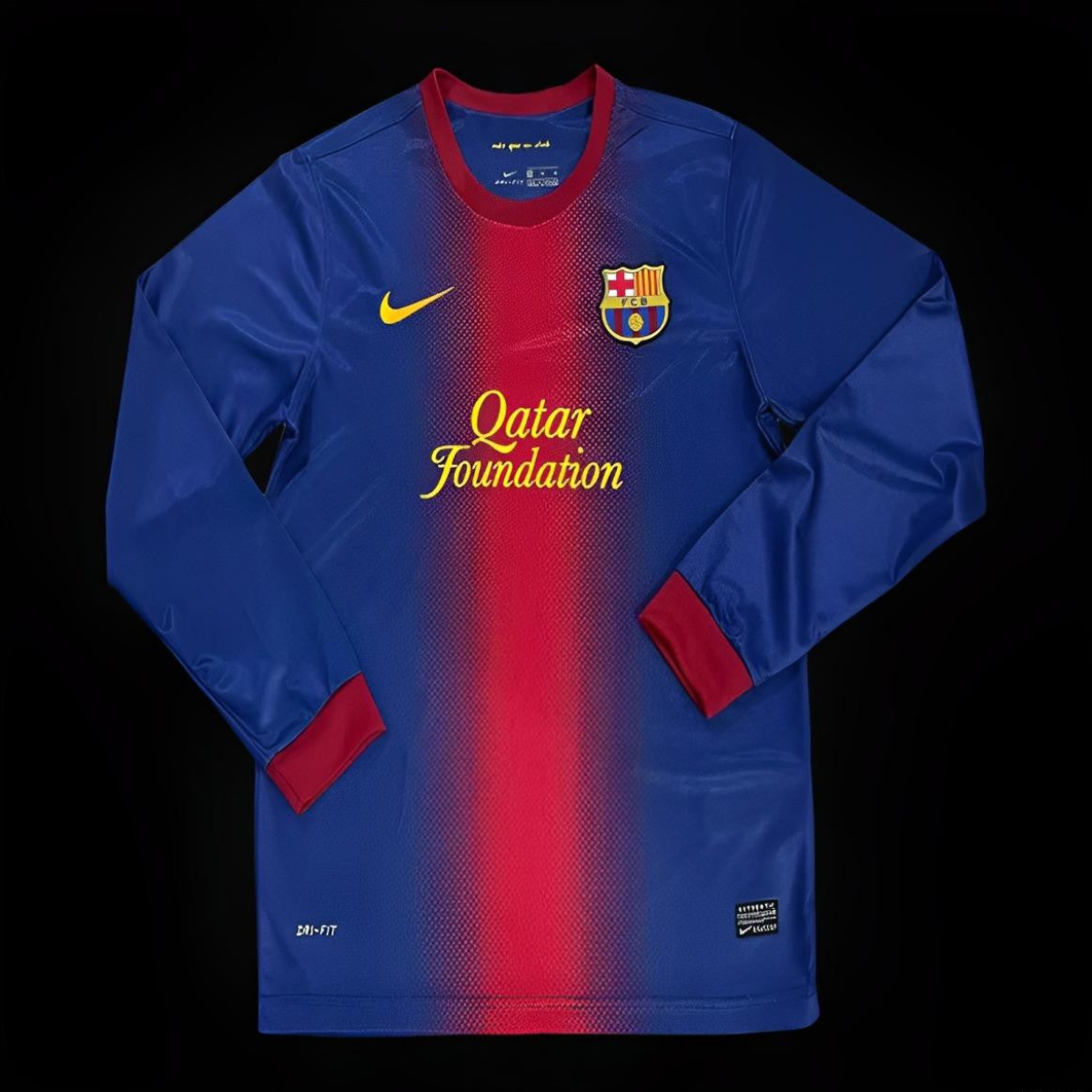 Retro 12/13 Barcelona Home Long Sleeve Jersey