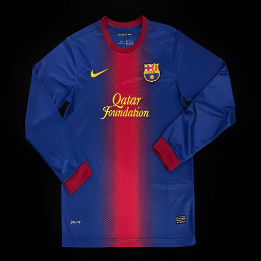Retro 12/13 Barcelona Home Long Sleeve Jersey