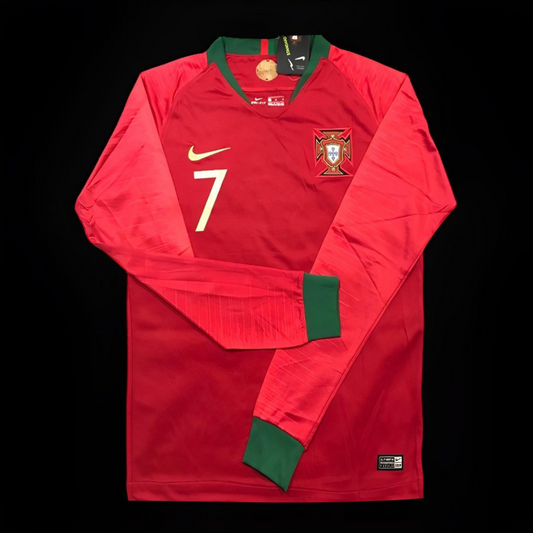 Retro 2018 Portugal Home Long Sleeve Jersey