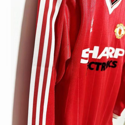 Retro 82/83 Manchester United Home Long Sleeve Jersey