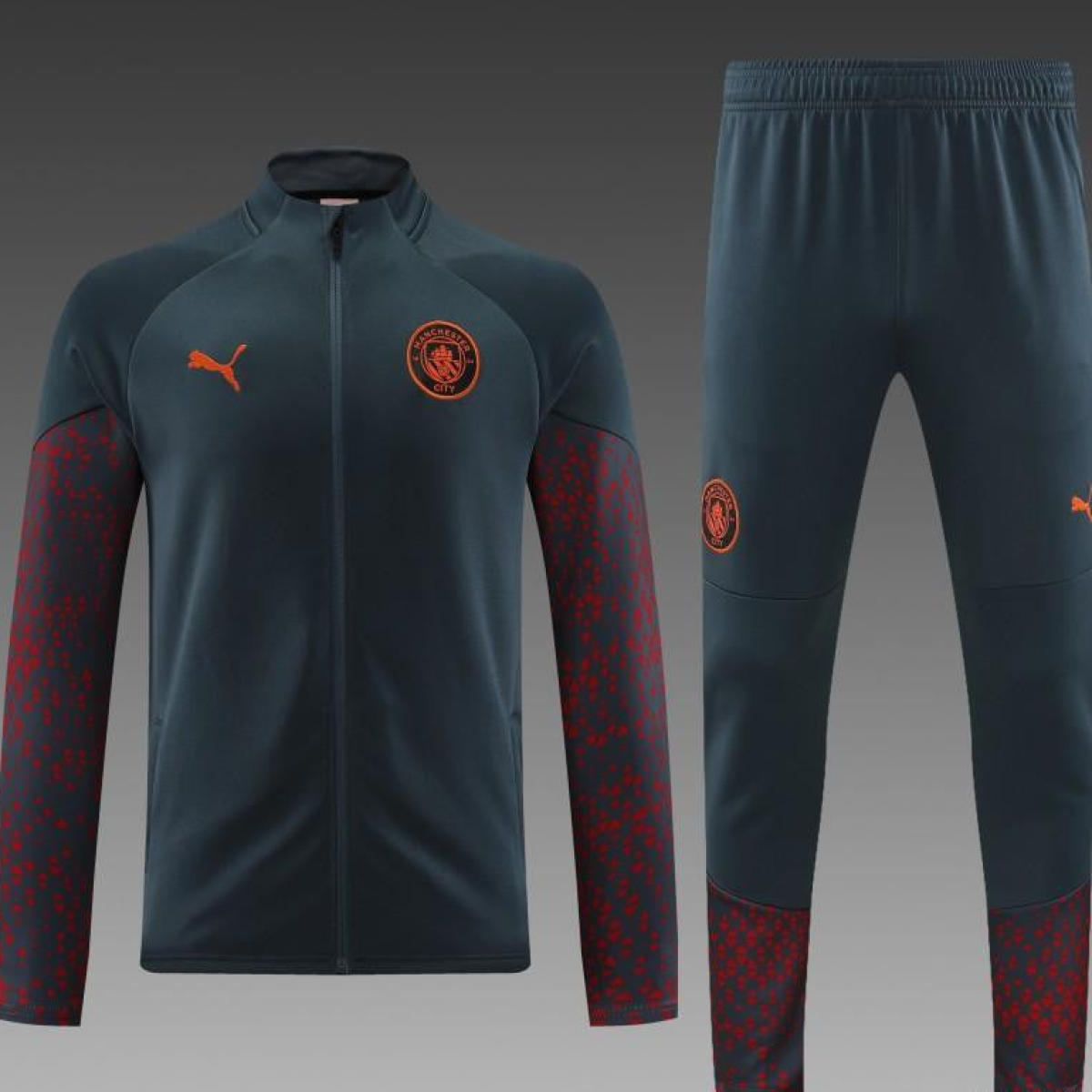 23/24 Manchester City Grey Full Zipper Jacket+Pants