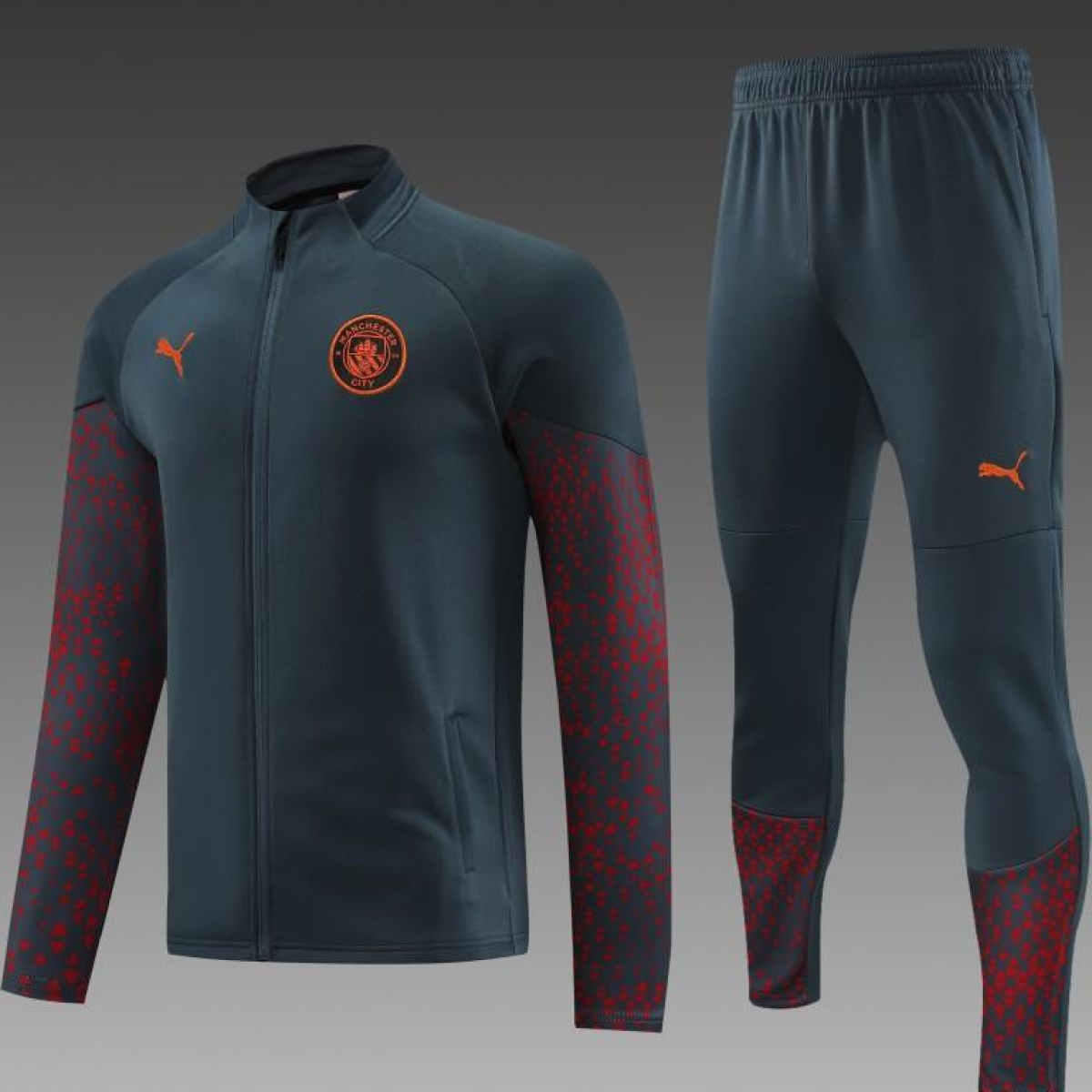 23/24 Manchester City Grey Full Zipper Jacket+Pants