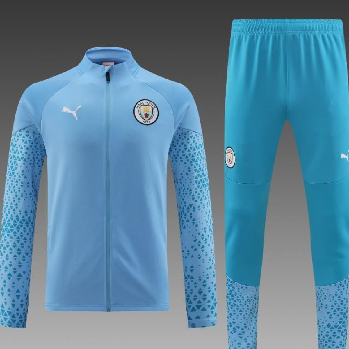 23/24 Manchester City Blue Full Zipper Jacket+Pants