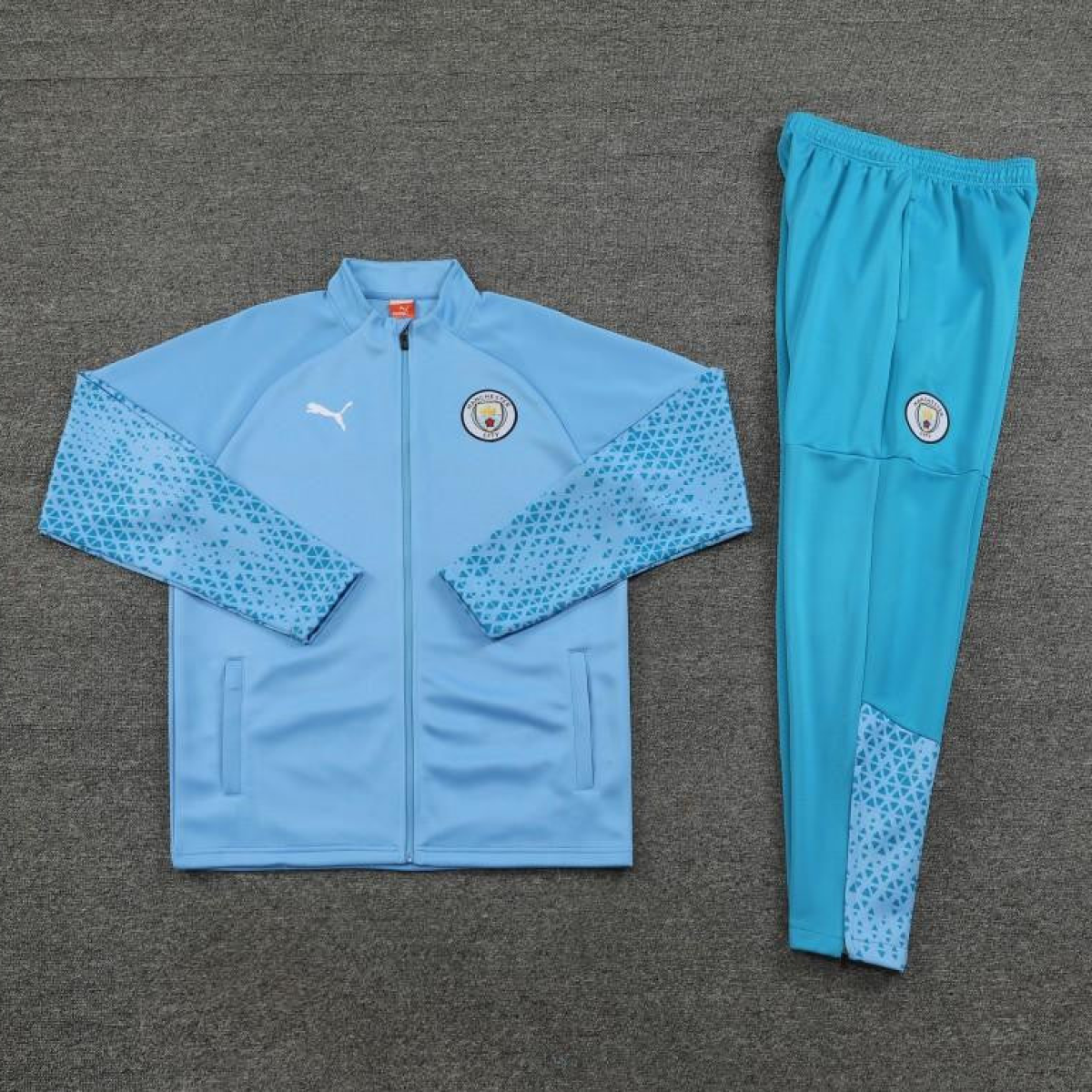 23/24 Manchester City Blue Full Zipper Jacket+Pants